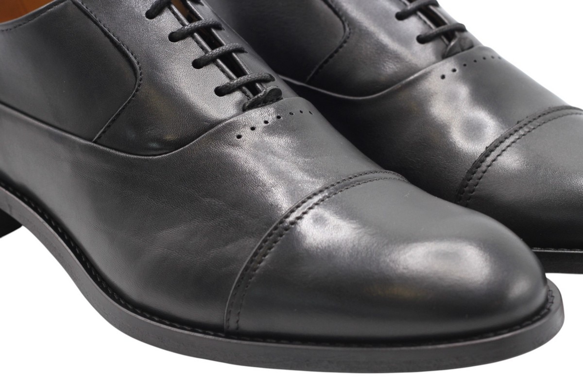 Sapato Cordões Preto Preto-5