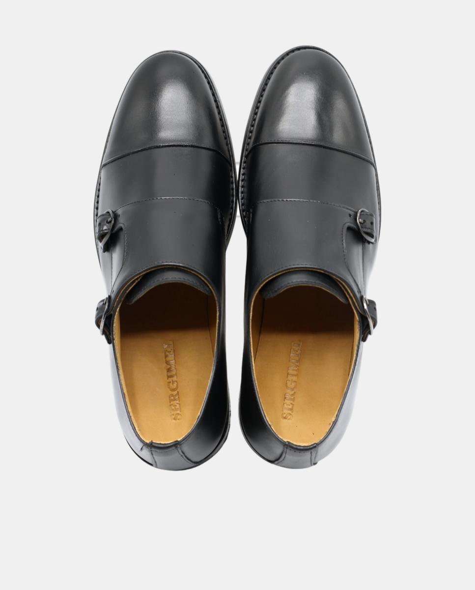 Sapato com Fivela Preto Preto-4