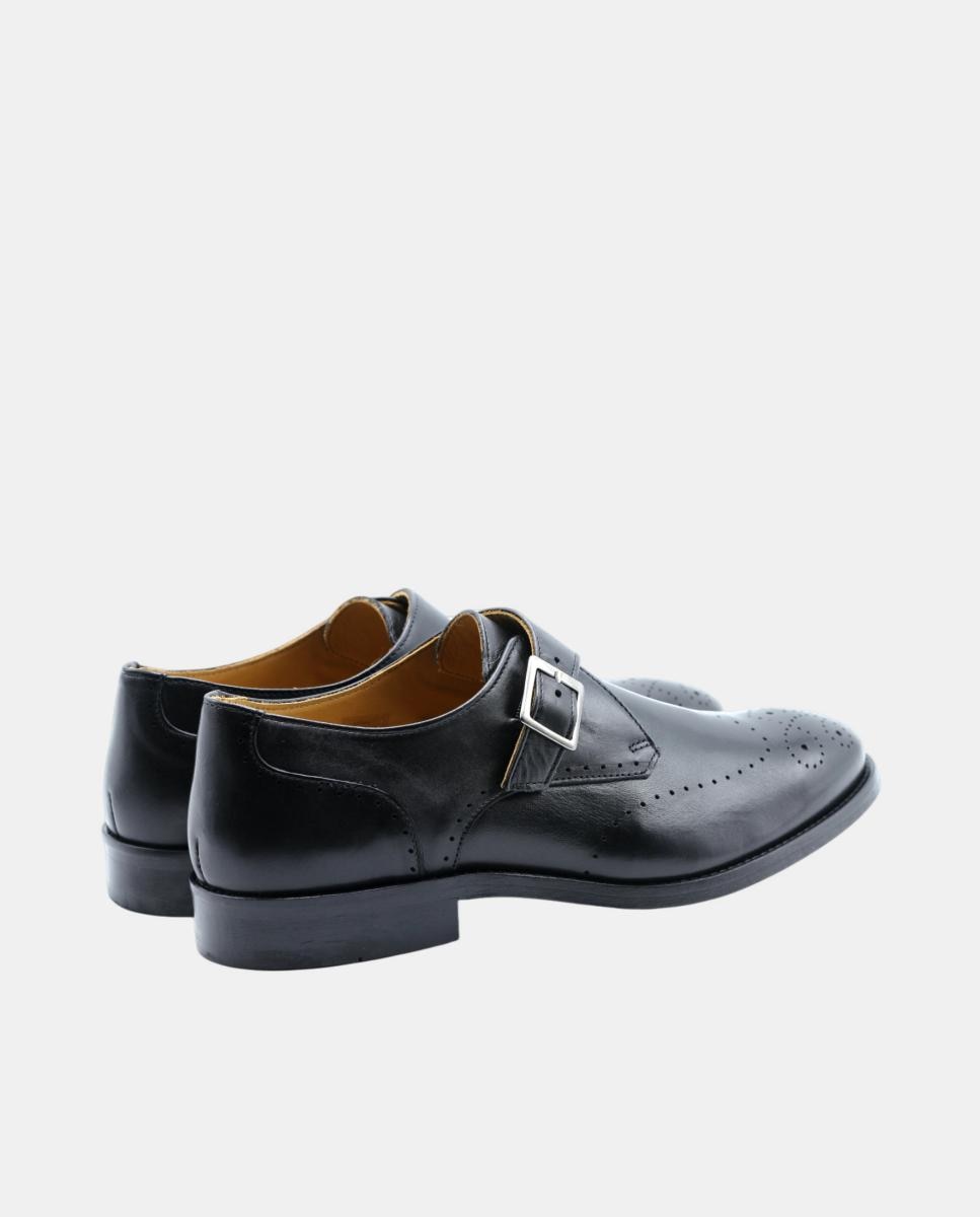 Sapato Clássico com Fivela Preto Preto-2