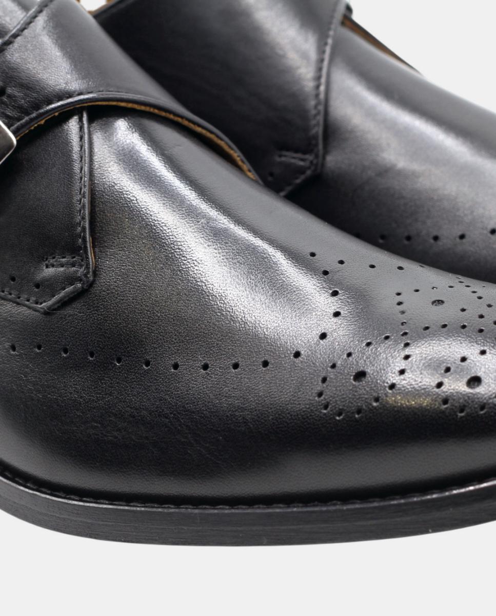 Sapato Clássico com Fivela Preto Preto-3