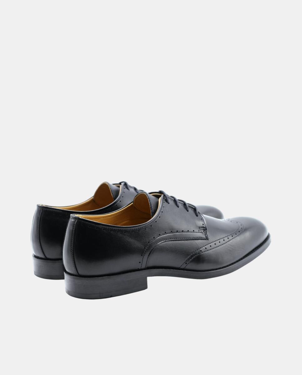 Sapato Clássico com Atacadores Preto Preto-3