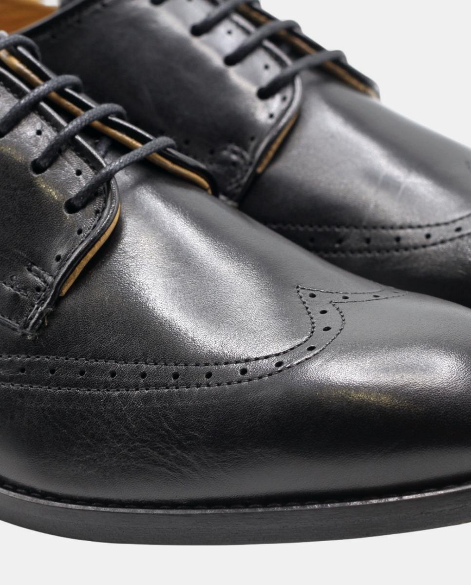 Sapato Clássico com Atacadores Preto Preto-5