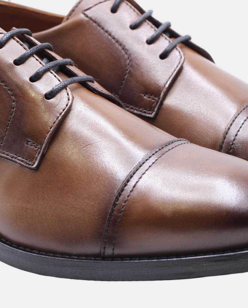 Sapatos Clássicos com Atacadores Castanho Castanho-5