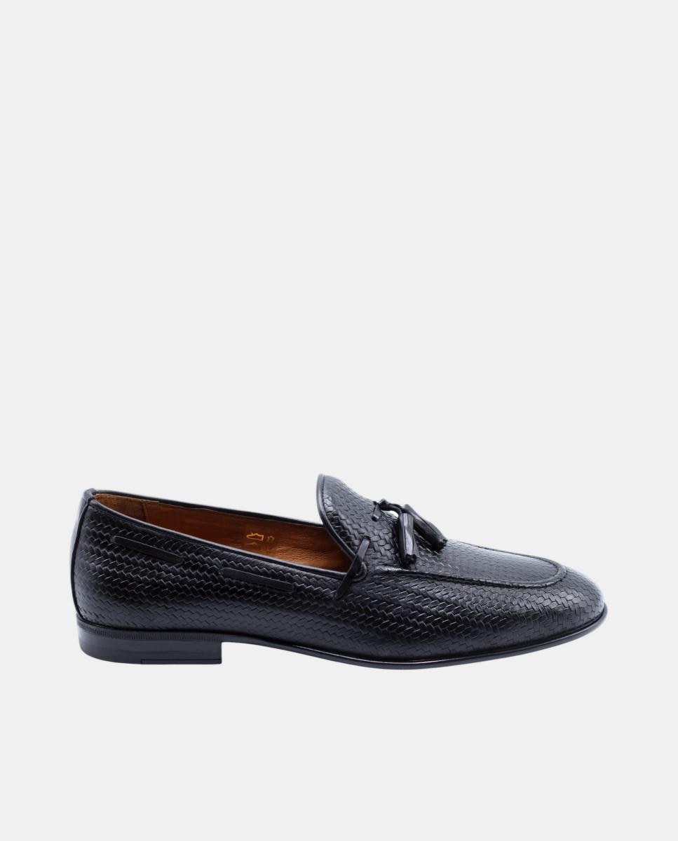 Imagem 0 de Mocasin Slip On Preto Texturado
