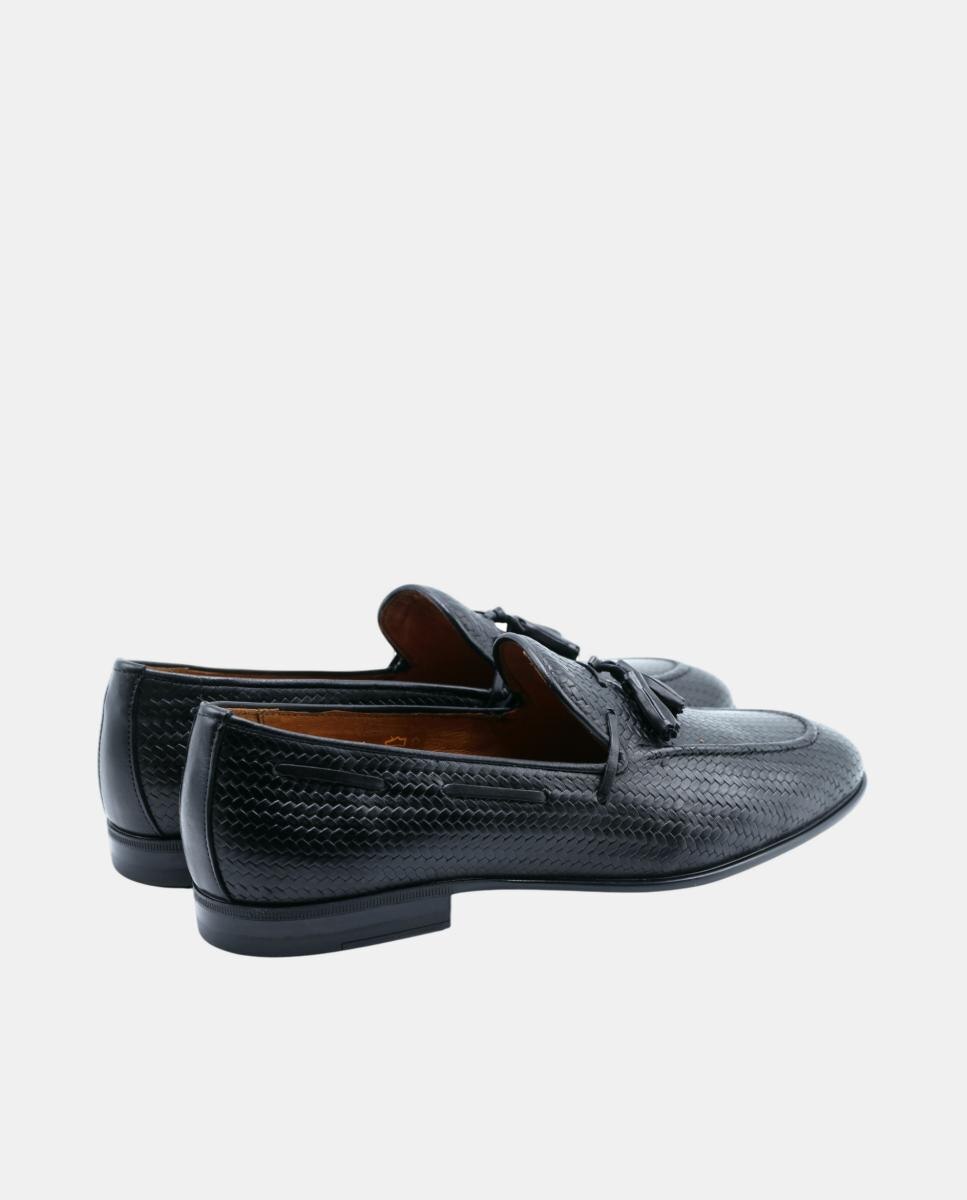 Mocasin Slip On Preto Texturado Preto-3
