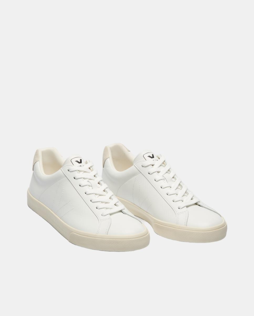 Sapatilhas Modelo Esplar de Couro com Atacadores Branco-2