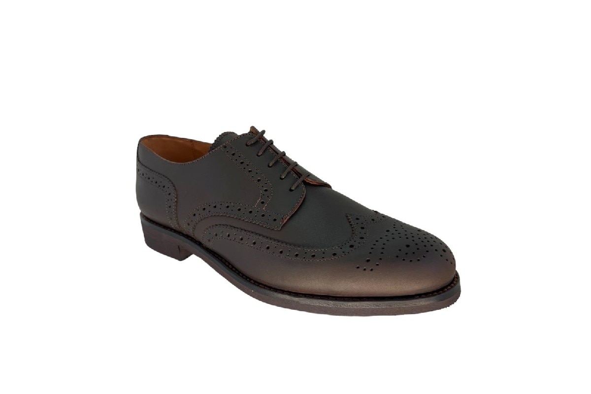 Sapato Derby Oxford em Pele Castanho 2