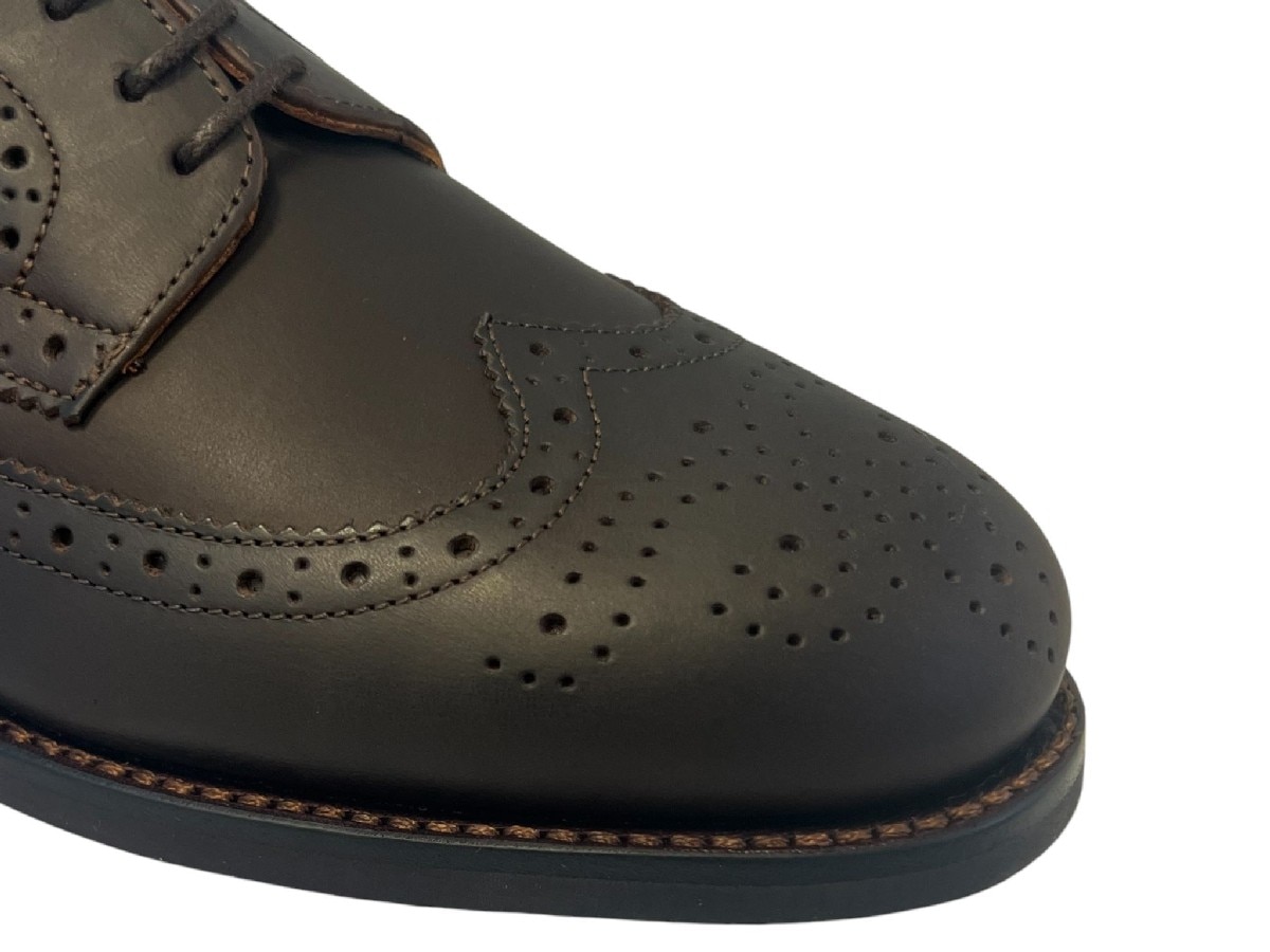 Sapato Derby Oxford em Pele Castanho 4