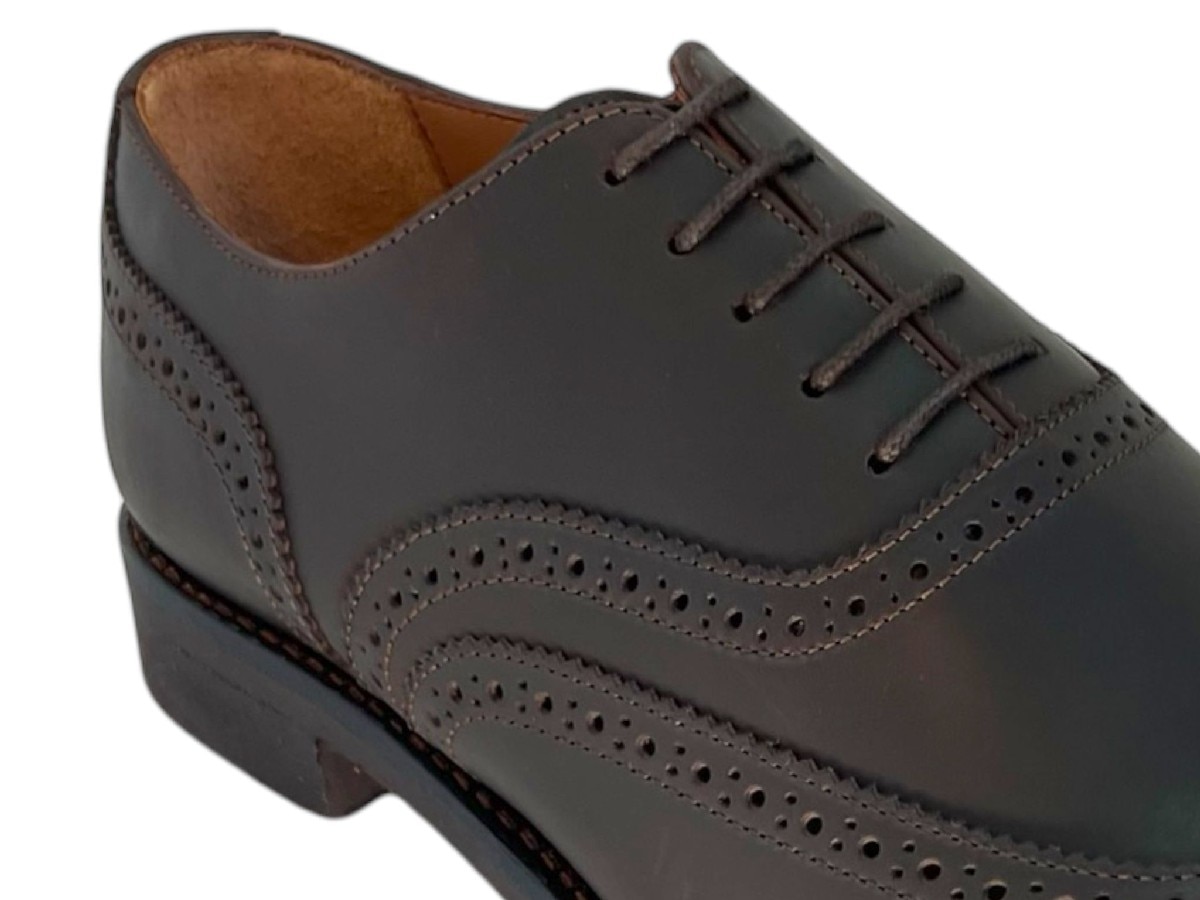 Sapato Oxford richilieu de Pele Castanho 4