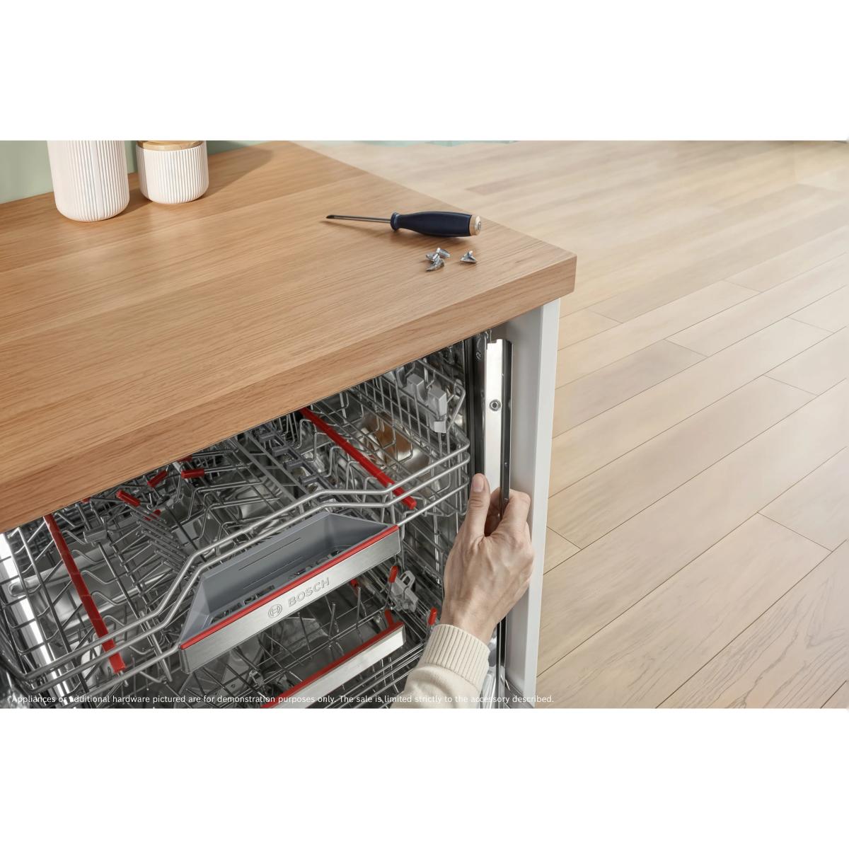 Perfis Laterais Decorativos, para máquinas de lavar loiça Bosch, SGZ0BI01 - 17007740, Aço inox Cinzento-2