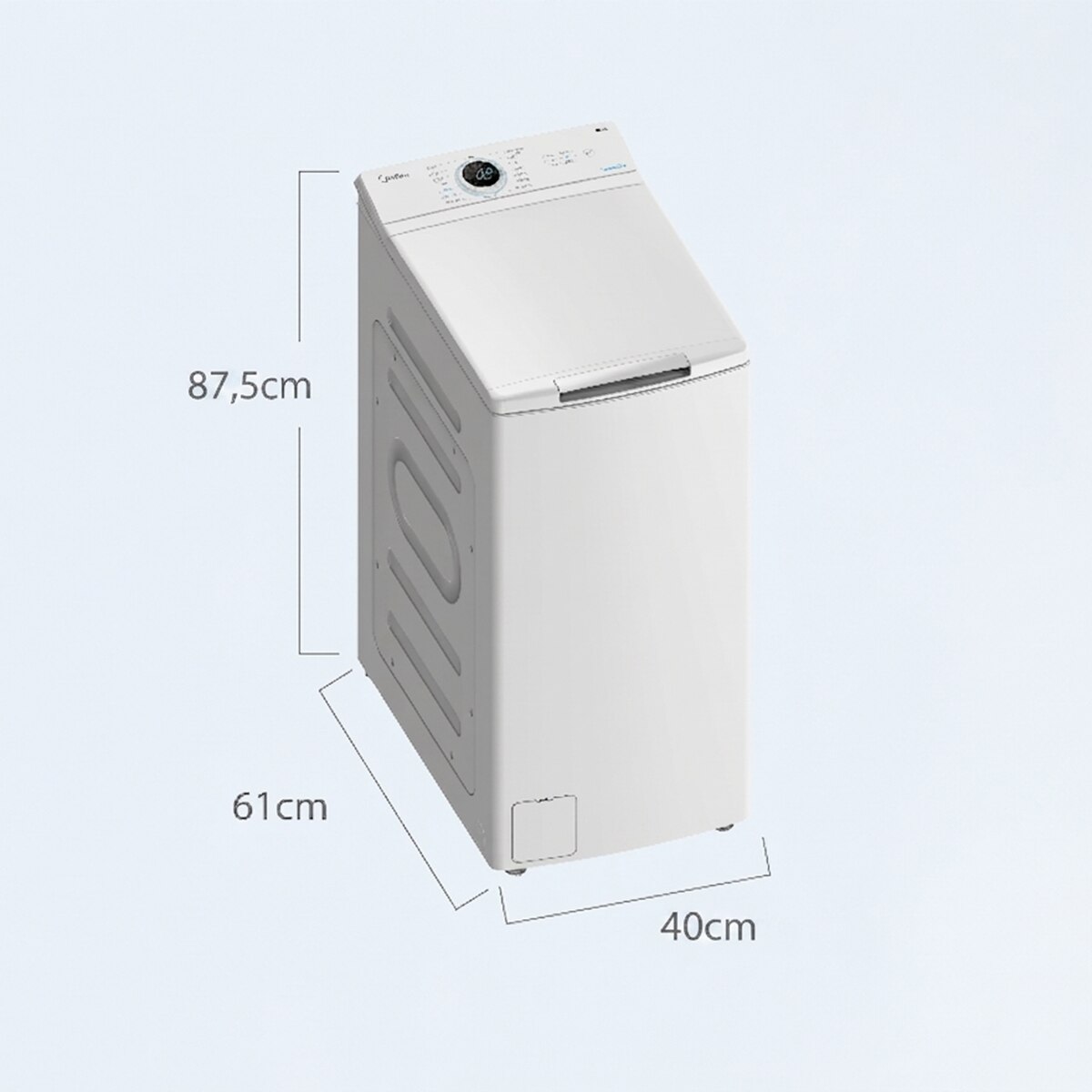 Máquina de Lavar Roupa Midea MF100T70BA10WES Carga Superior, de 7 kg e 1200 rpm - Branco Branco-2