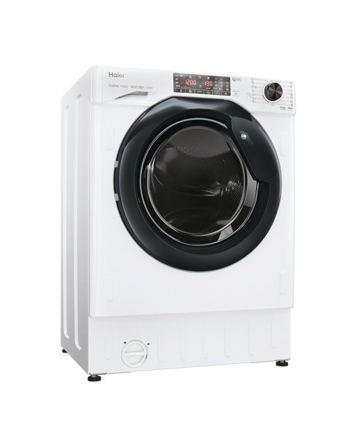 Imagem 0 de Máquina de Lavar e Secar Roupa Encastrável Haier HWDQ90B416FWB-S Carga Frontal Motor Inverter de 9/5 Kg e de 1600 rpm - Branco