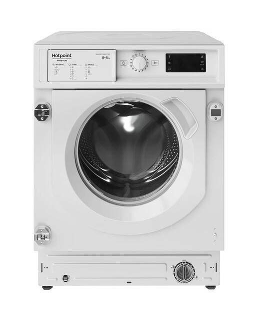 Imagem 0 de Máquina de Lavar e Secar Roupa Encastrável HotPoint BI WDHG 861485 Carga Frontal de 8/6 Kg e 1400 rpm - Branco