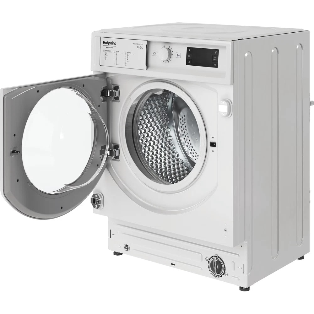 Máquina de Lavar e Secar Roupa Encastrável HotPoint BI WDHG 861485 Carga Frontal de 8/6 Kg e 1400 rpm - Branco Branco-3