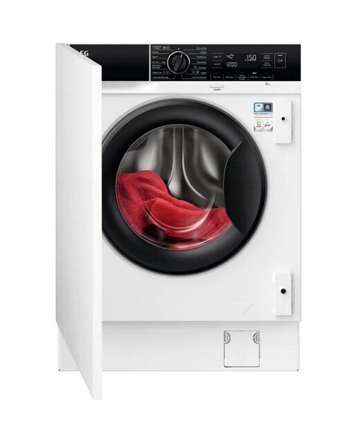 Máquina de Lavar Roupa Encastrável AEG Série 7000 LFN7E8436F Carga Frontal, ProSteam e Motor Inverter de 8 Kg e 1400 rpm - Branco Branco-1