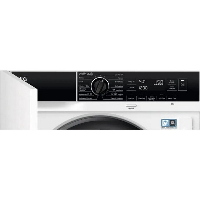 Máquina de Lavar Roupa Encastrável AEG Série 7000 LFN7E8436F Carga Frontal, ProSteam e Motor Inverter de 8 Kg e 1400 rpm - Branco Branco-2