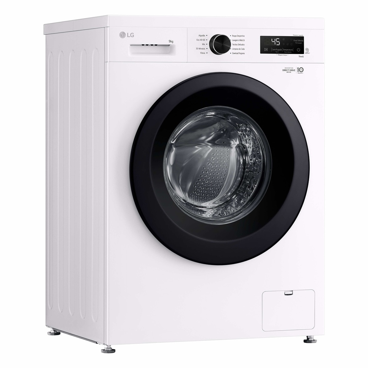Máquina de Lavar Roupa LG F4X1009NWK Inverter Direct Drive, Lavagem Inteligente AI DD, Carga Frontal, de 9 Kg e 1400 rpm - Essence White Branco-8