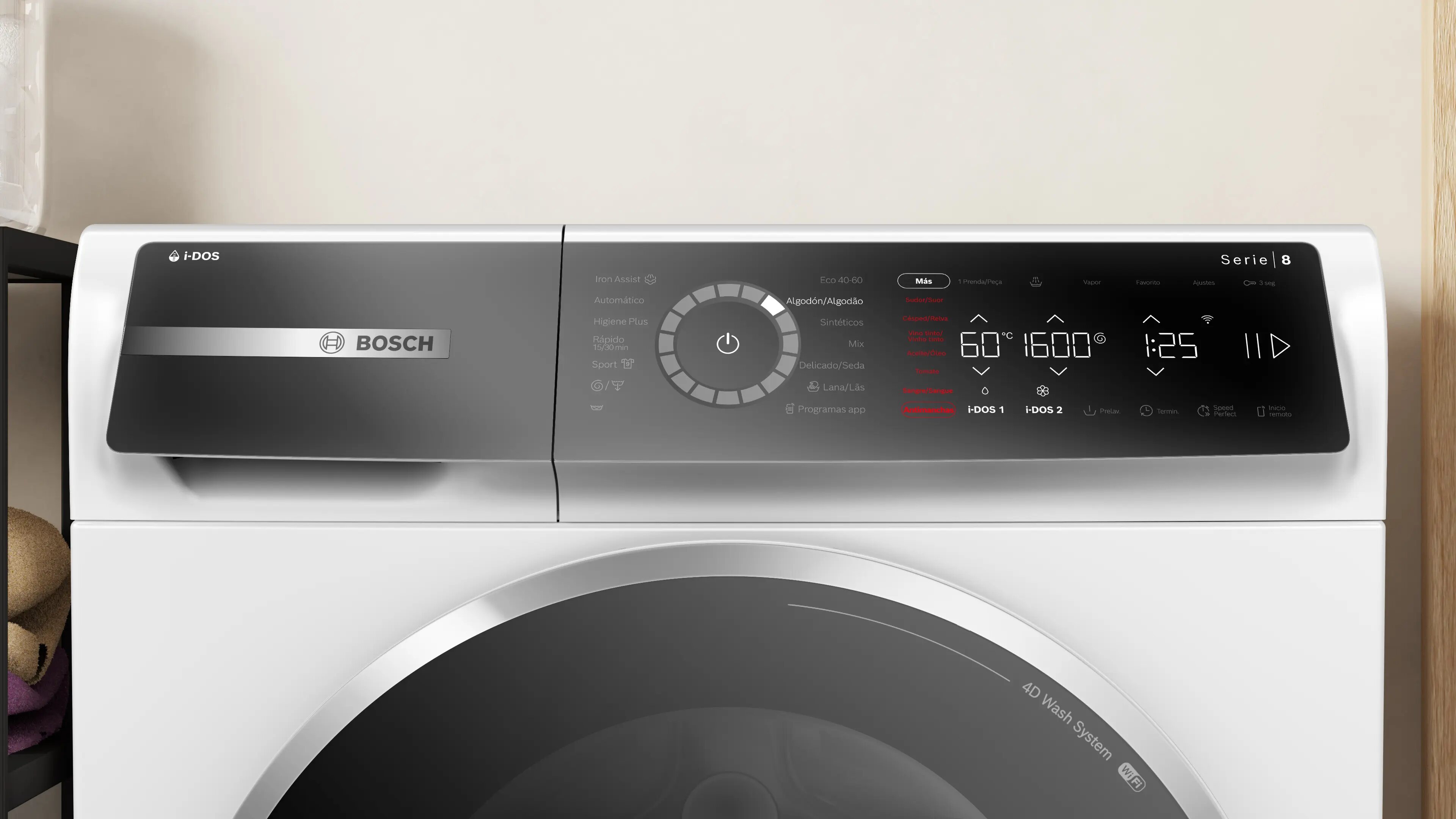Máquina de Lavar Roupa Bosch Serie 8  WGB266A1ES Carga Frontal de 11 kg e 1600 rpm - Branco Branco-2