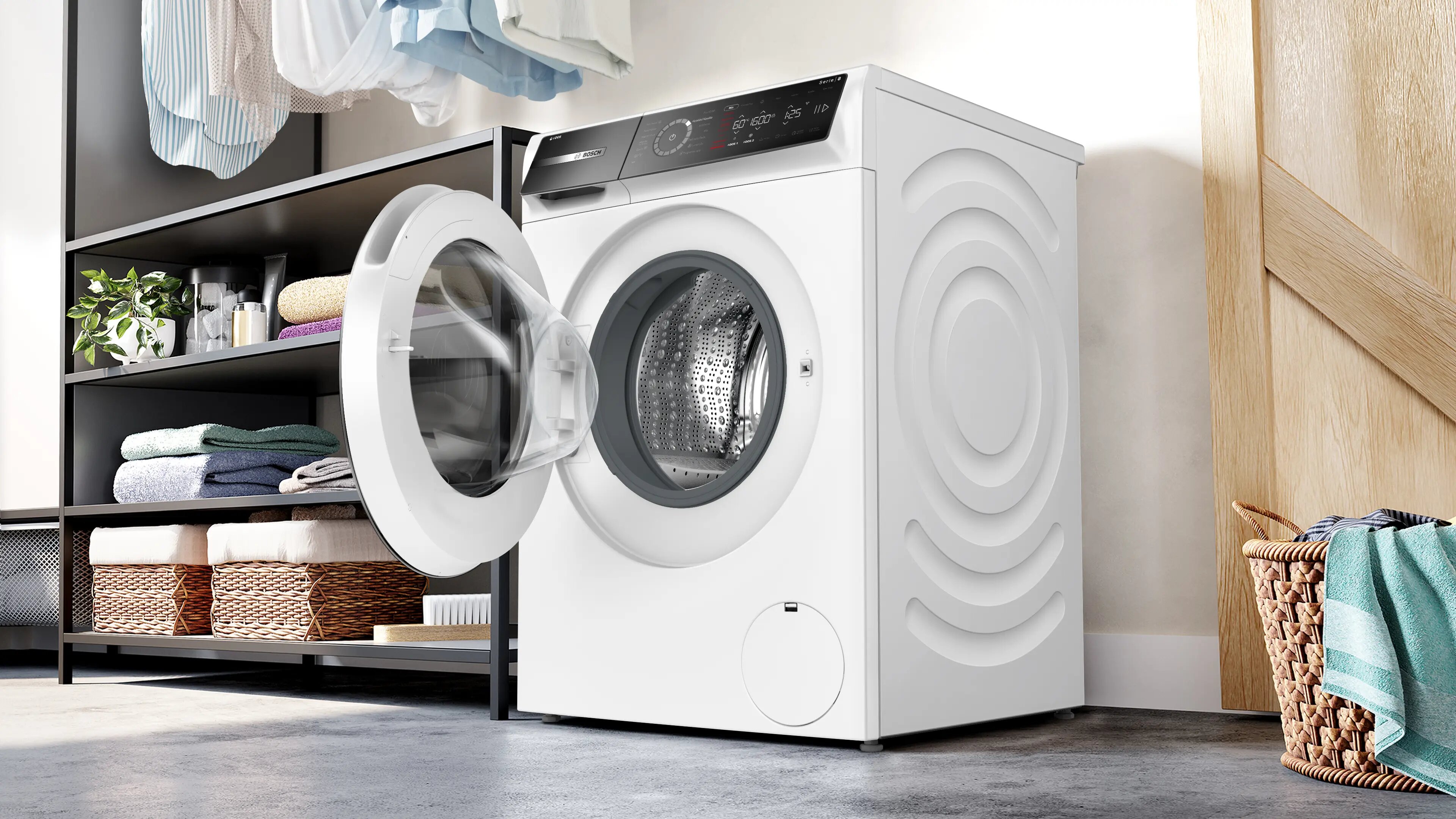 Máquina de Lavar Roupa Bosch Serie 8  WGB266A1ES Carga Frontal de 11 kg e 1600 rpm - Branco Branco-4