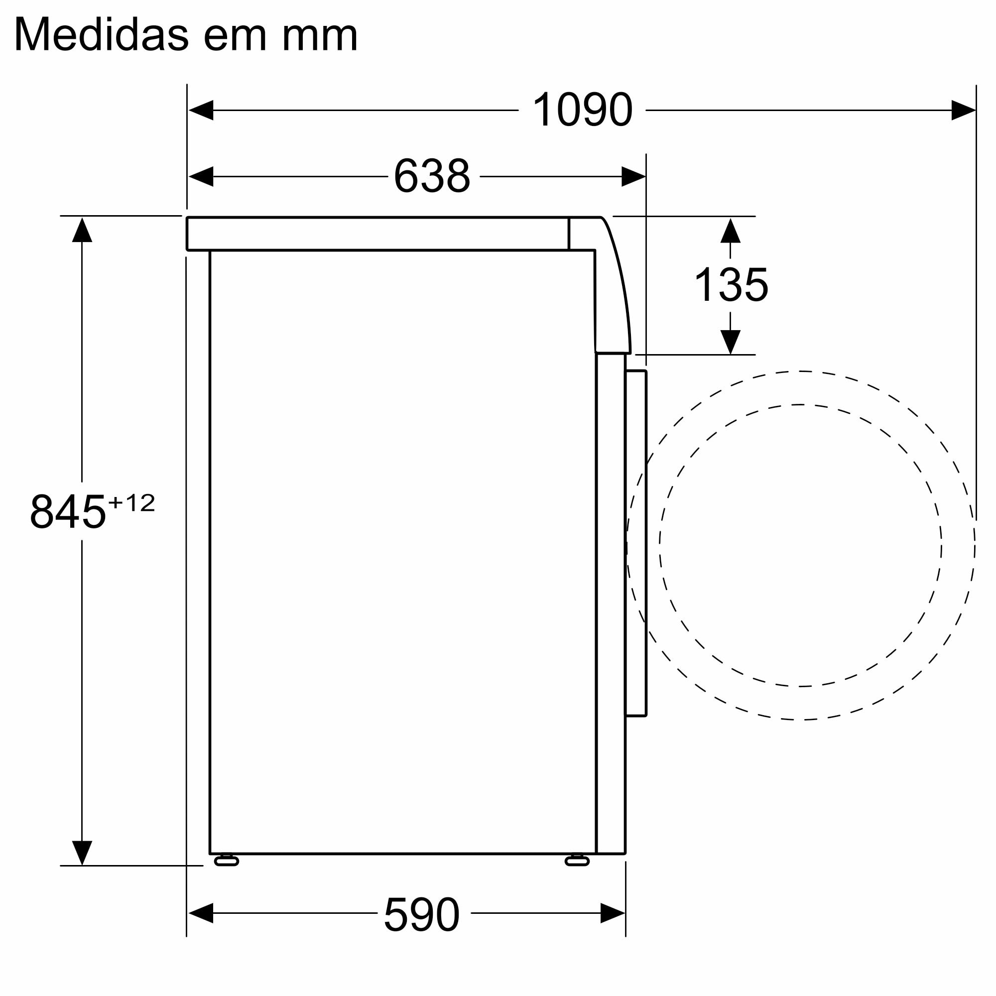 Máquina de Lavar Roupa Siemens iQ700 WG66B2A2ES Carga Frontal, de 11 Kg e 1600 rpm Branco-2