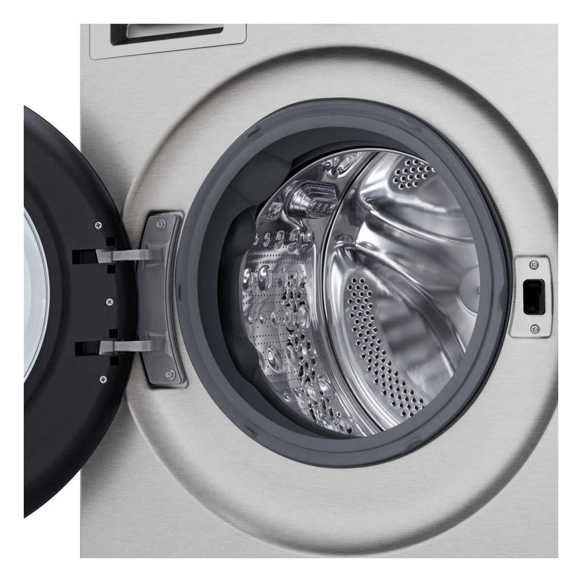 Máquina de Lavar Roupa LG F4X7009TSB Steam, AIDD, TurboWash360 de 9 Kg e 1400 rpm - Cinzento (Essence Silver Glossy) Cinzento-4