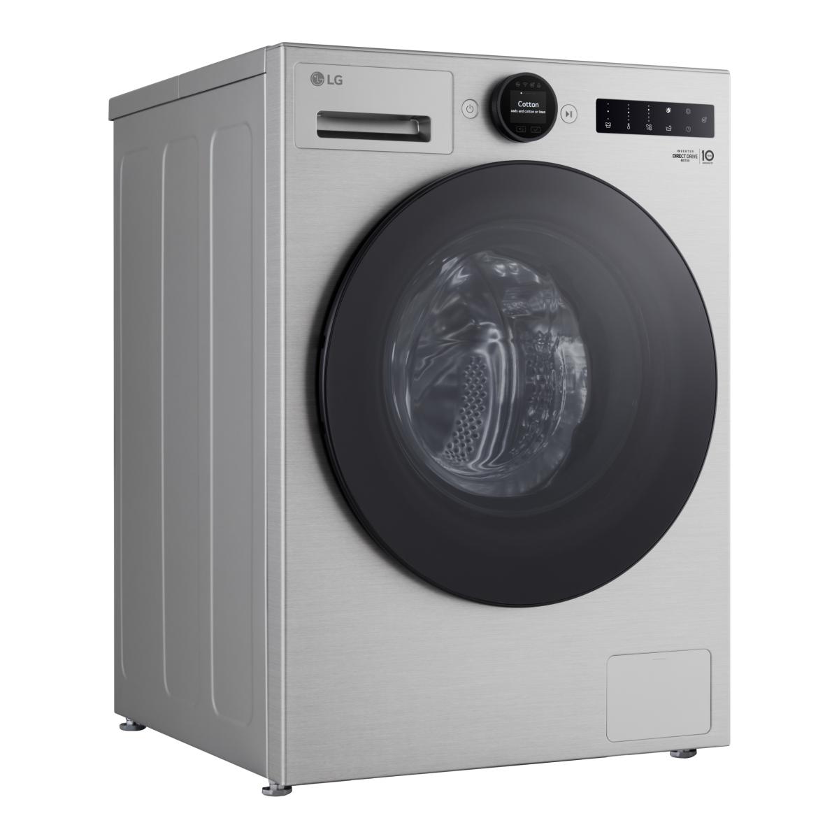 Máquina de Lavar Roupa LG F4X7009TSB Steam, AIDD, TurboWash360 de 9 Kg e 1400 rpm - Cinzento (Essence Silver Glossy) Cinzento-6