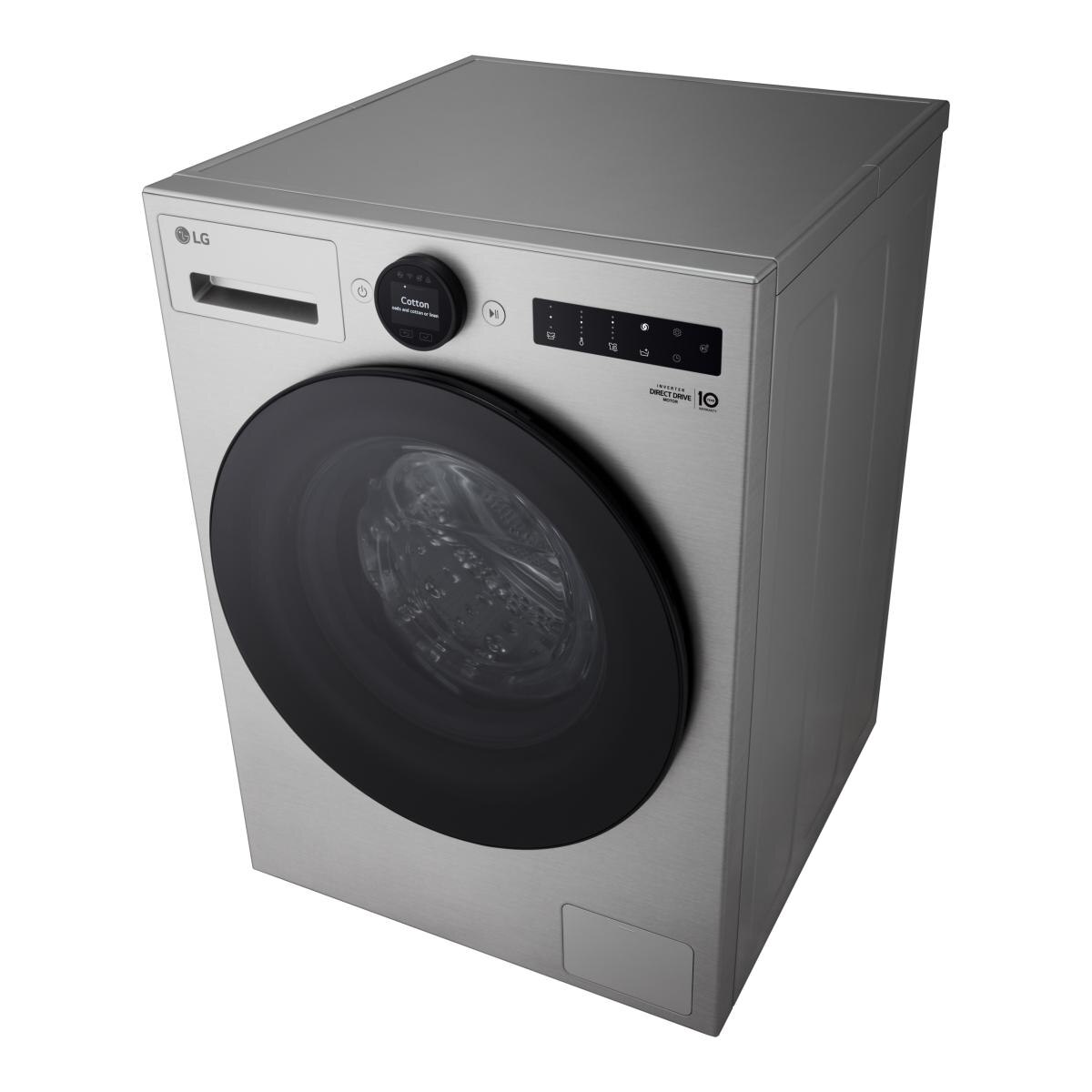 Máquina de Lavar Roupa LG F4X7009TSB Steam, AIDD, TurboWash360 de 9 Kg e 1400 rpm - Cinzento (Essence Silver Glossy) Cinzento-7