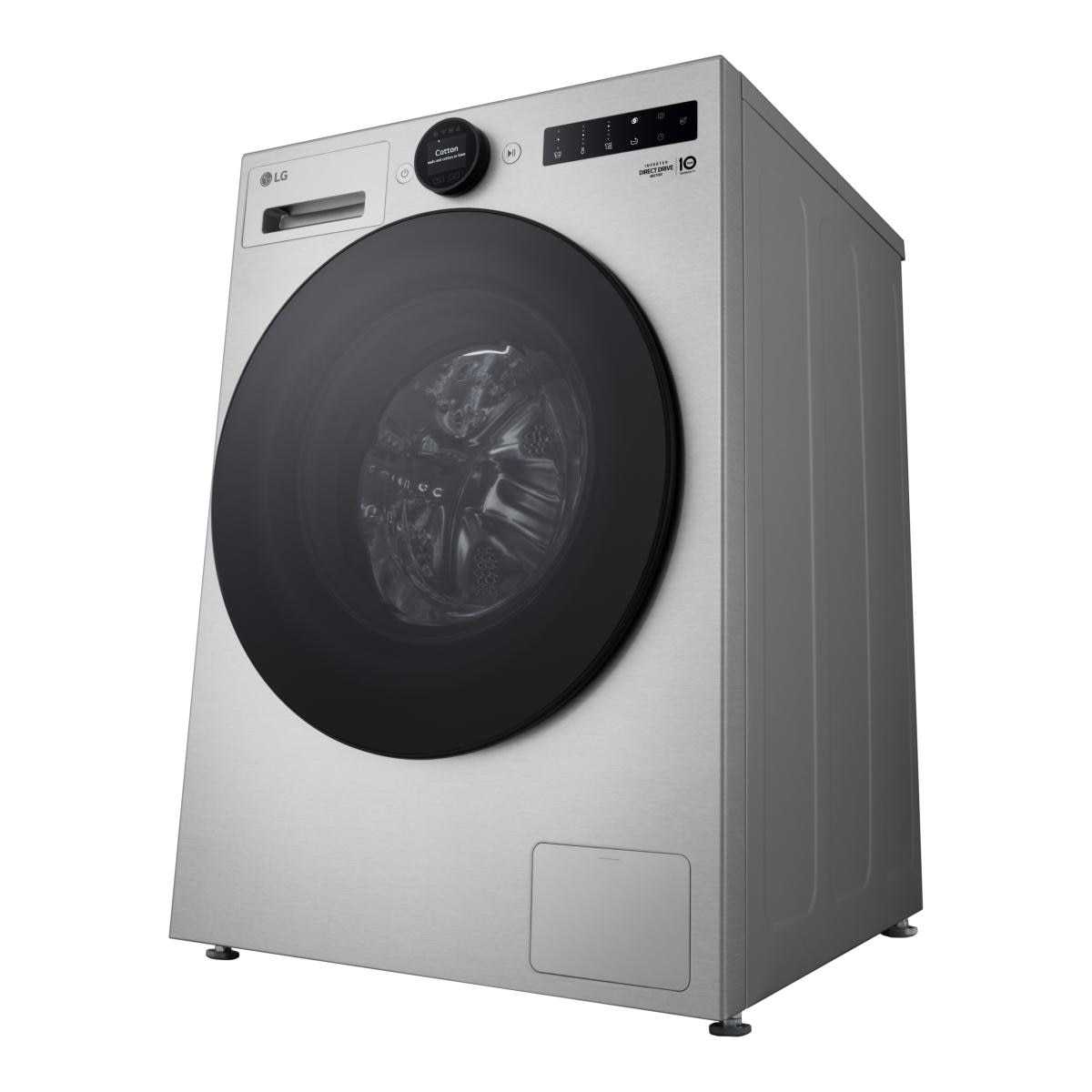 Máquina de Lavar Roupa LG F4X7009TSB Steam, AIDD, TurboWash360 de 9 Kg e 1400 rpm - Cinzento (Essence Silver Glossy) Cinzento-8