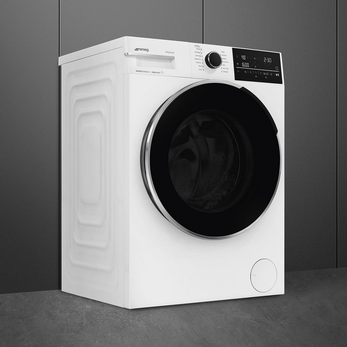Máquina de Lavar e Secar Roupa Smeg WDN854SLDIN Carga Frontal de 8/5 Kg e de 1400 rpm - Branco Branco-2