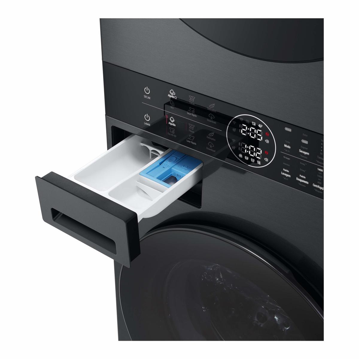 Máquina de Lavar e Máquina de Secar Roupa LG WT1210BBF WashTower, Carga Frontal de 12/10 Kg e de 1400 rpm - Preto Grafite-2