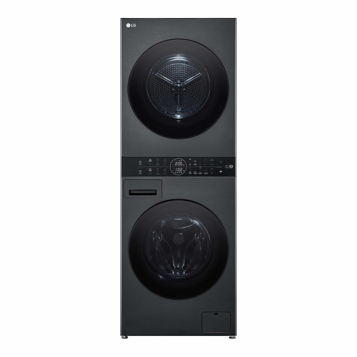 Máquina de Lavar e Máquina de Secar Roupa LG WT1210BBF WashTower, Carga Frontal de 12/10 Kg e de 1400 rpm - Preto Grafite-4
