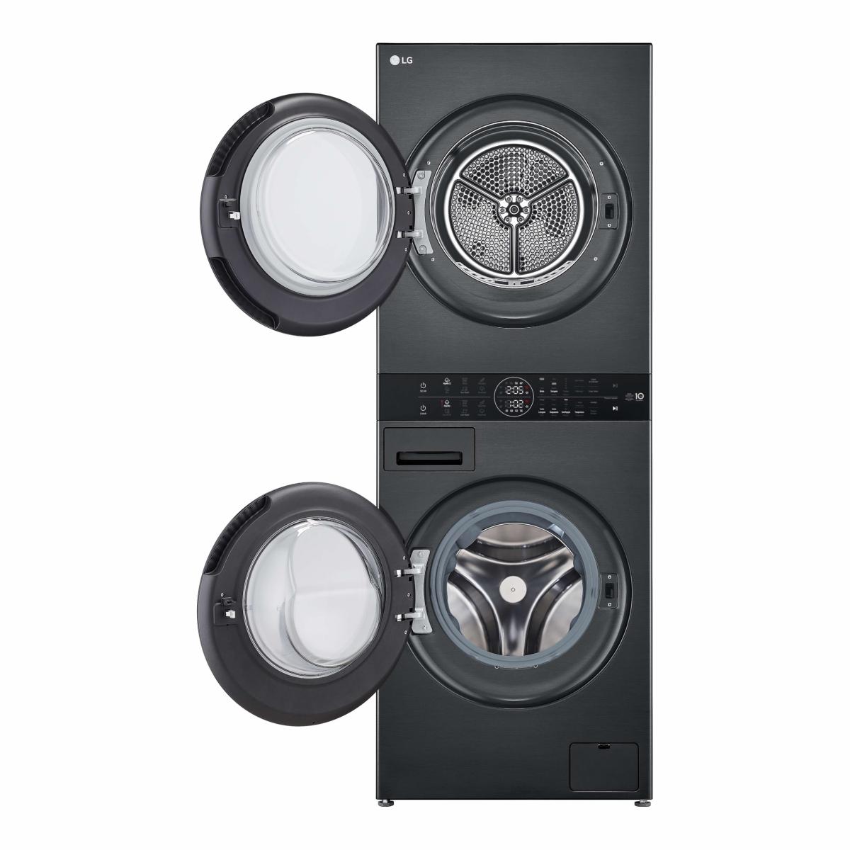 Máquina de Lavar e Máquina de Secar Roupa LG WT1210BBF WashTower, Carga Frontal de 12/10 Kg e de 1400 rpm - Preto Grafite-5