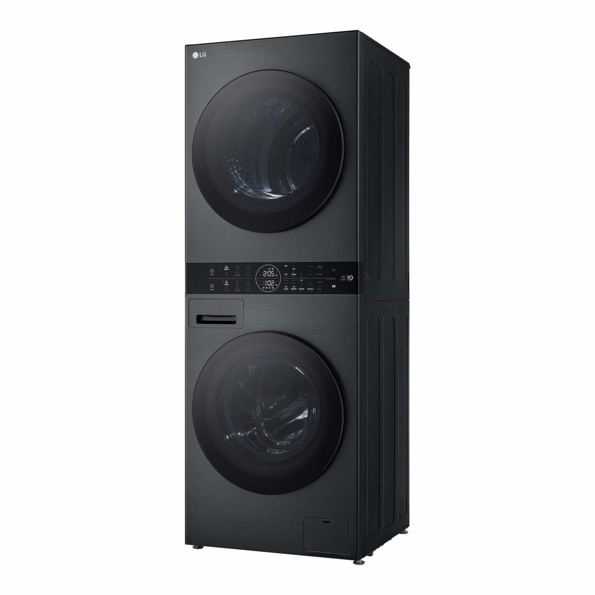 Máquina de Lavar e Máquina de Secar Roupa LG WT1210BBF WashTower, Carga Frontal de 12/10 Kg e de 1400 rpm - Preto Grafite-11