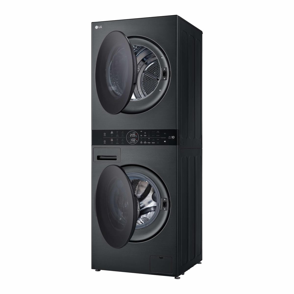 Máquina de Lavar e Máquina de Secar Roupa LG WT1210BBF WashTower, Carga Frontal de 12/10 Kg e de 1400 rpm - Preto Grafite-12