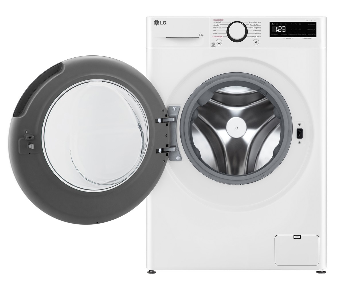 Máquina de Lavar Roupa LG F4WR5013A6W Carga Frontal AI DD? Steam? de 13 Kg e de 1400 rpm - Branco Branco-3