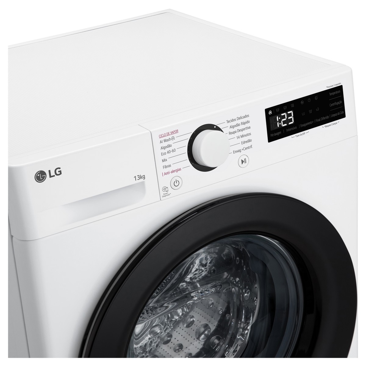 Máquina de Lavar Roupa LG F4WR5013A6W Carga Frontal AI DD? Steam? de 13 Kg e de 1400 rpm - Branco Branco-4