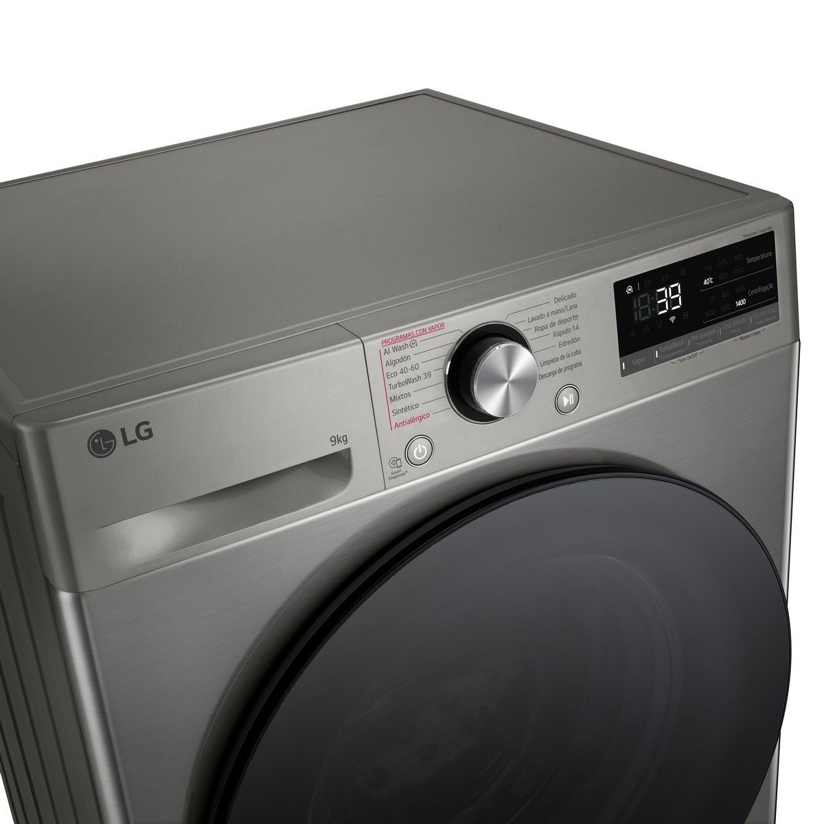 Máquina de Lavar Roupa LG F4WR709SGS Carga Frontal AI DD? Steam? (TurboWash360? de 9 Kg e de 1400 rpm - Inox 4