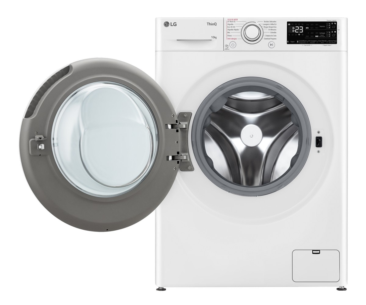 Máquina de Lavar Roupa LG F4WR3510A0W Carga Frontal AI DD? Steam? TurboWash? de 10 Kg e de 1400 rpm - Branco Branco-3
