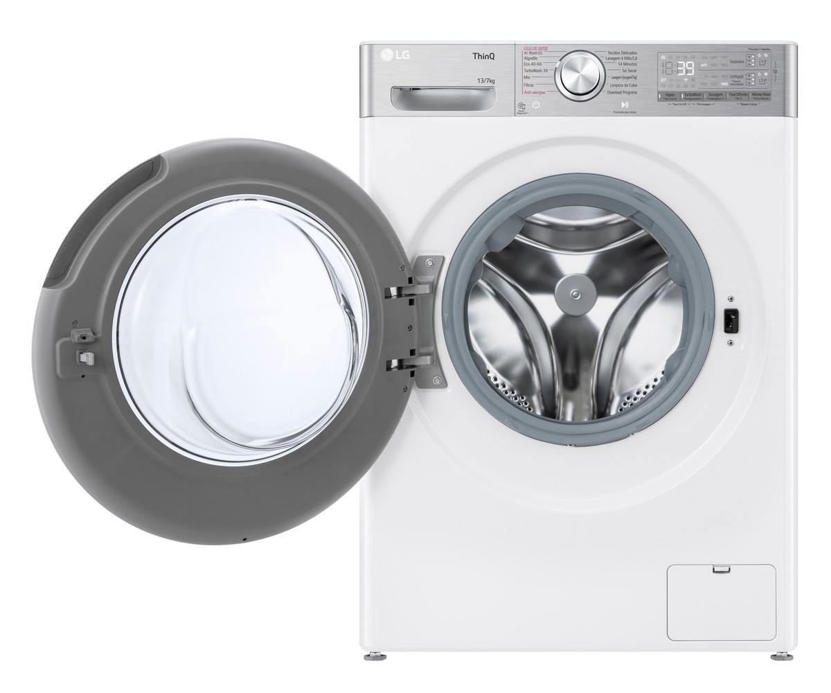 Máquina de Lavar e Secar Roupa LG F4DR9513P2W Carga Frontal de 13/7 Kg e de 1400 rpm - Branco Branco-3