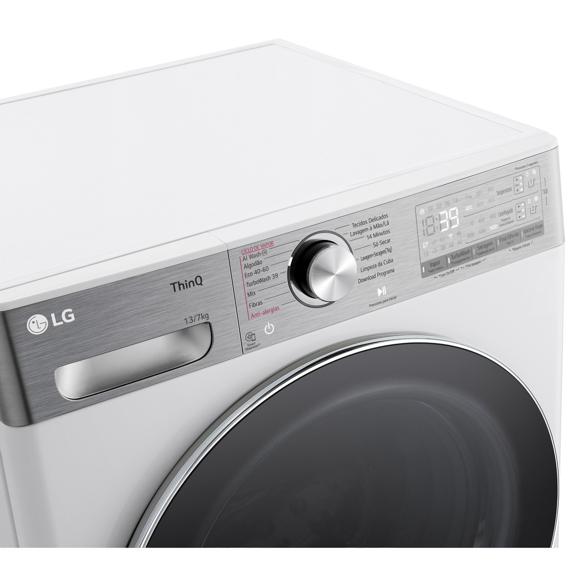 Máquina de Lavar e Secar Roupa LG F4DR9513P2W Carga Frontal de 13/7 Kg e de 1400 rpm - Branco Branco-4