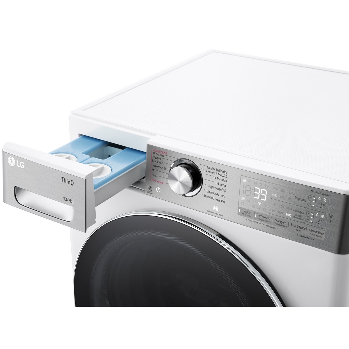 Máquina de Lavar e Secar Roupa LG F4DR9513P2W Carga Frontal de 13/7 Kg e de 1400 rpm - Branco Branco-6