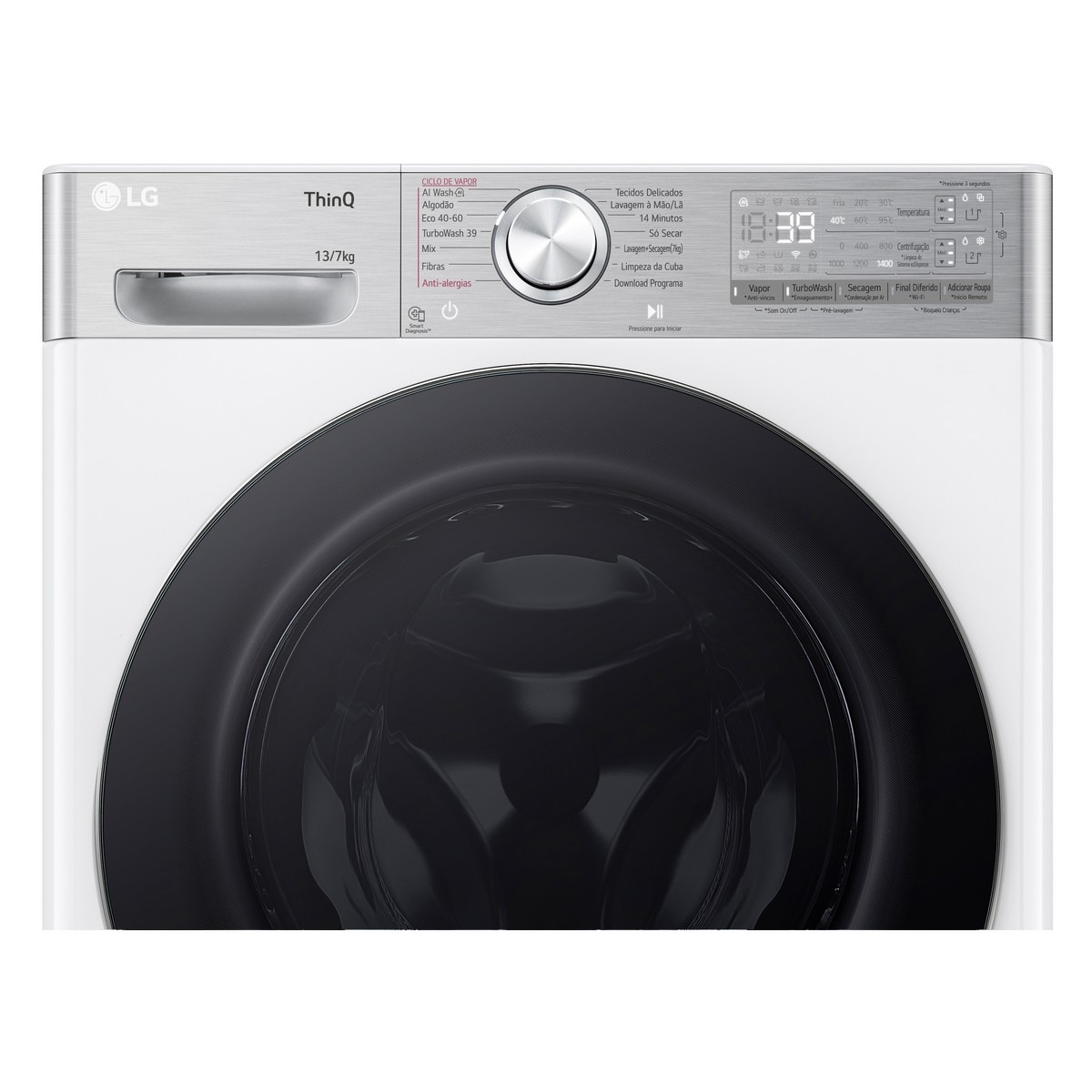 Máquina de Lavar e Secar Roupa LG F4DR9513P2W Carga Frontal de 13/7 Kg e de 1400 rpm - Branco Branco-7