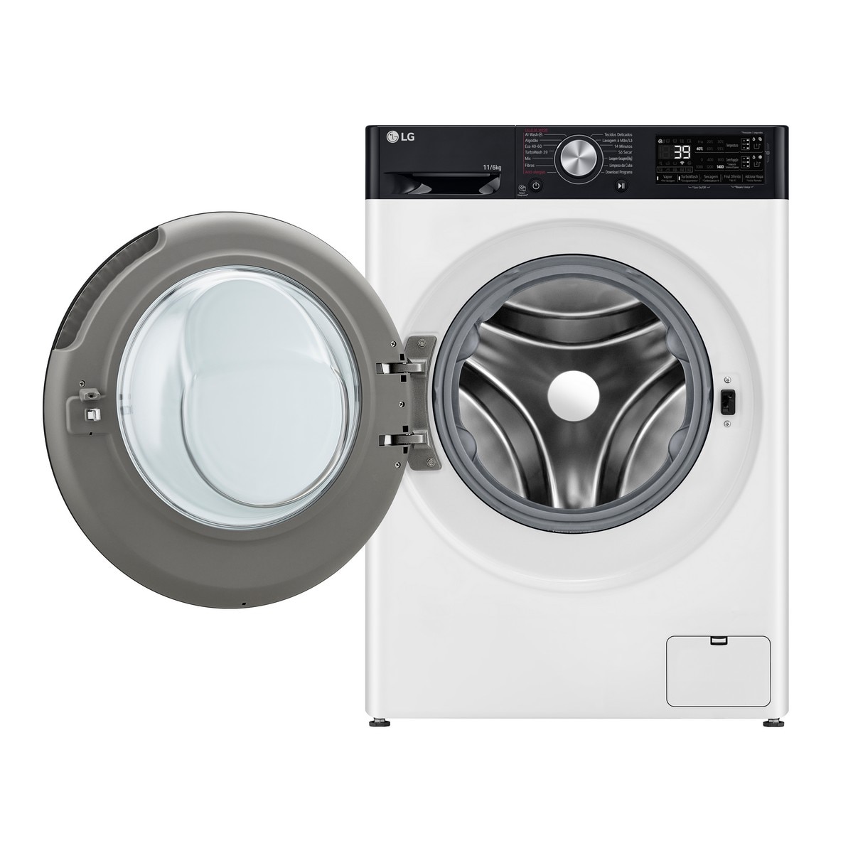 Máquina de Lavar e Secar Roupa LG F4DR7511SGH Carga Frontal de 11/6 Kg e de 1400 rpm - Branco Branco-3
