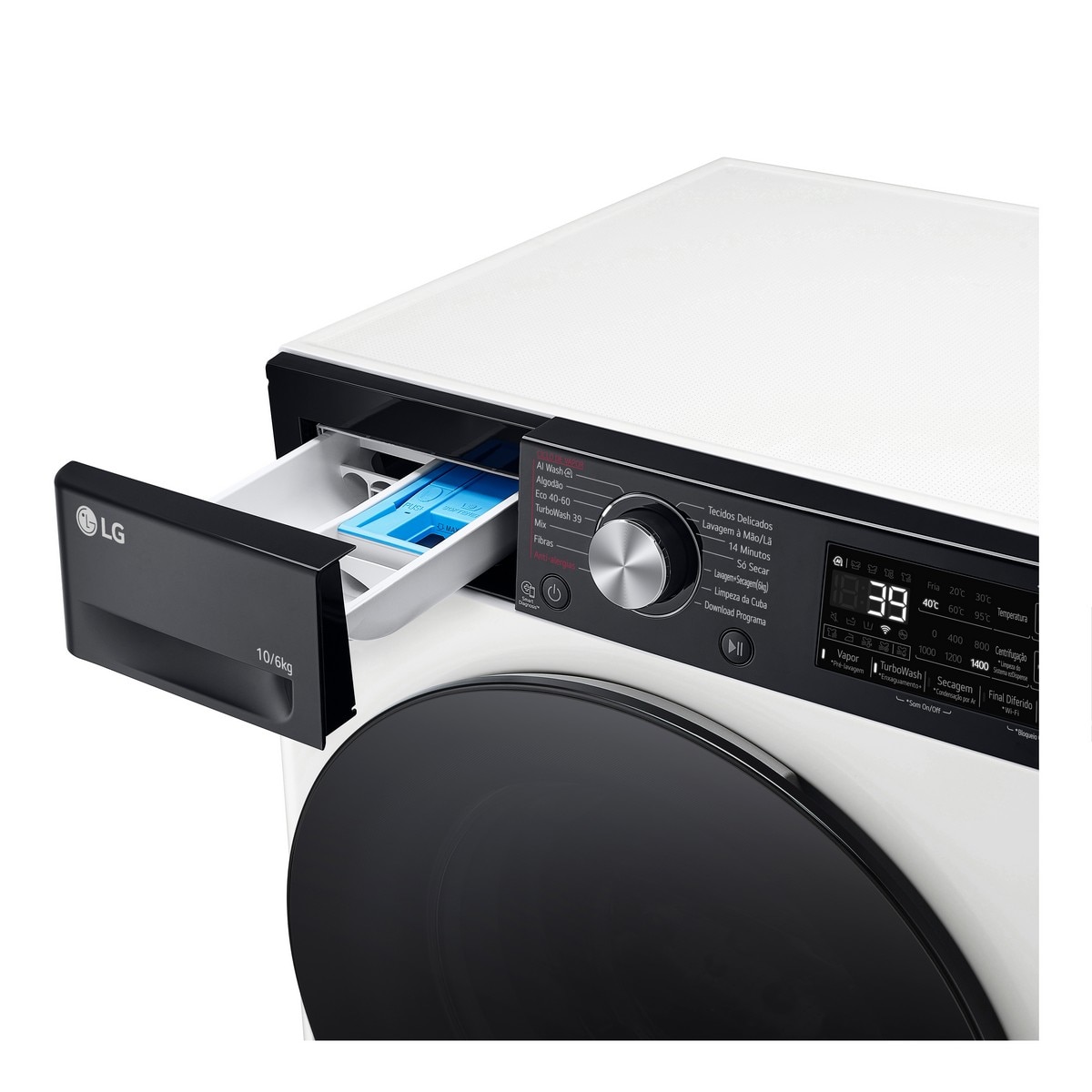 Máquina de Lavar e Secar Roupa LG F4DR7510SGH Carga Frontal de 10/6 Kg e de 1400 rpm - Branco 6