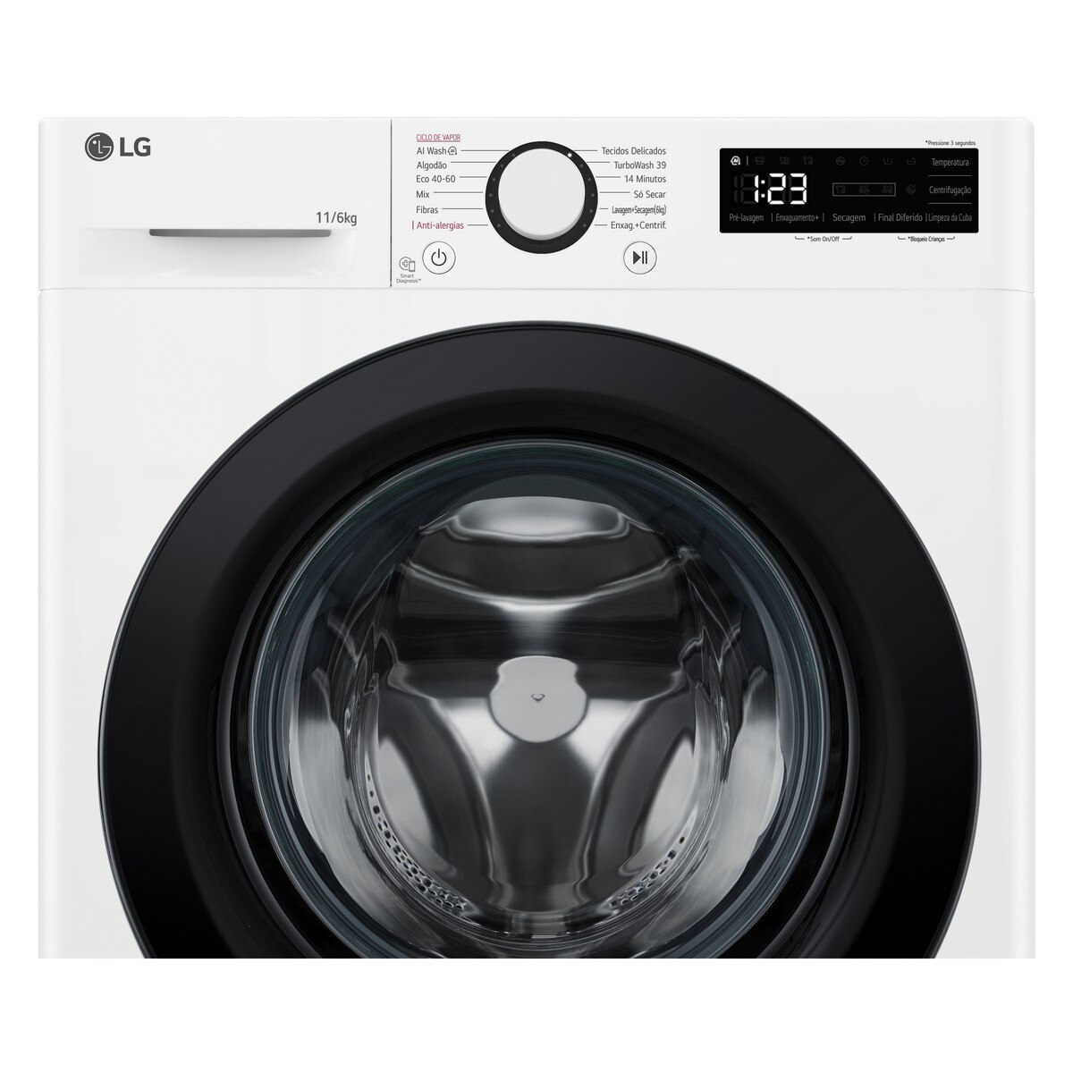 Máquina de Lavar e Secar Roupa LG F4DR5011S6W Carga Frontal de 11/6 Kg e de 1400 rpm - Branco Branco-7