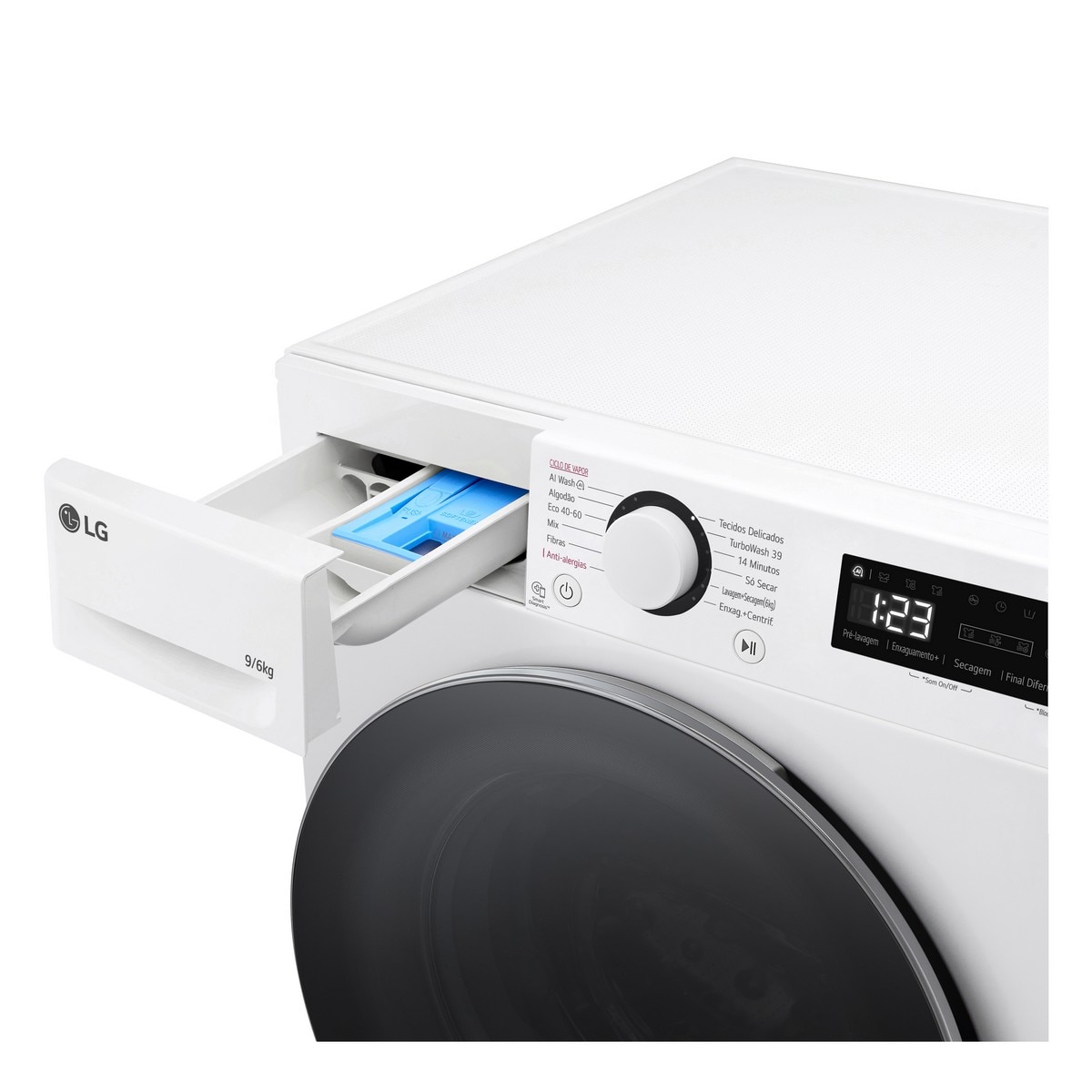 Máquina de Lavar e Secar Roupa LG F4DR509S1W Carga Frontal de 9/6 Kg e de 1400 rpm - Branco Branco-6