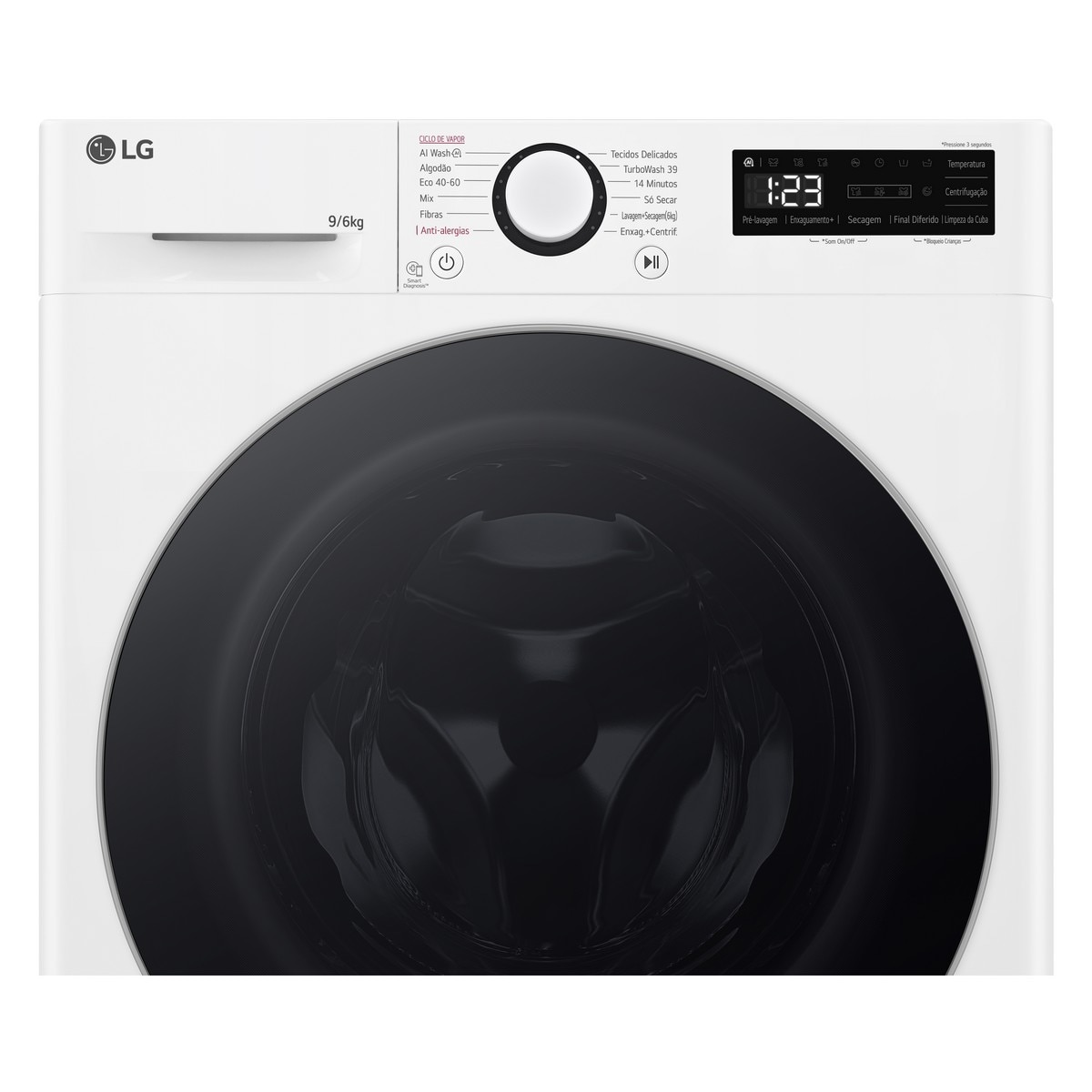 Máquina de Lavar e Secar Roupa LG F4DR509S1W Carga Frontal de 9/6 Kg e de 1400 rpm - Branco Branco-7