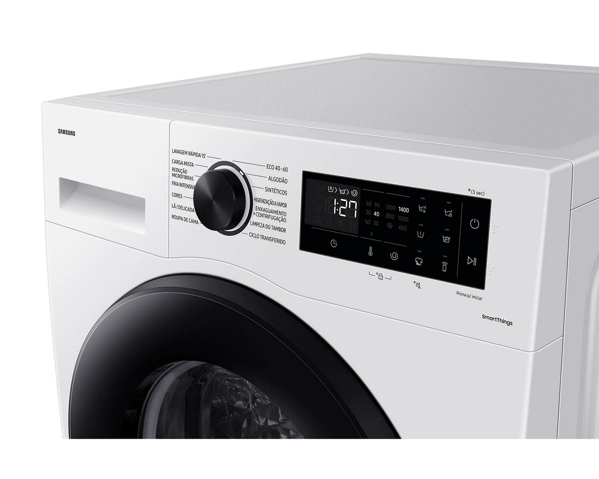 Máquina de Lavar Roupa Samsung WW80CGC04DAEEP EcoBubble Carga Frontal de 8kg e de 1400 rpm - Branco Branco-6