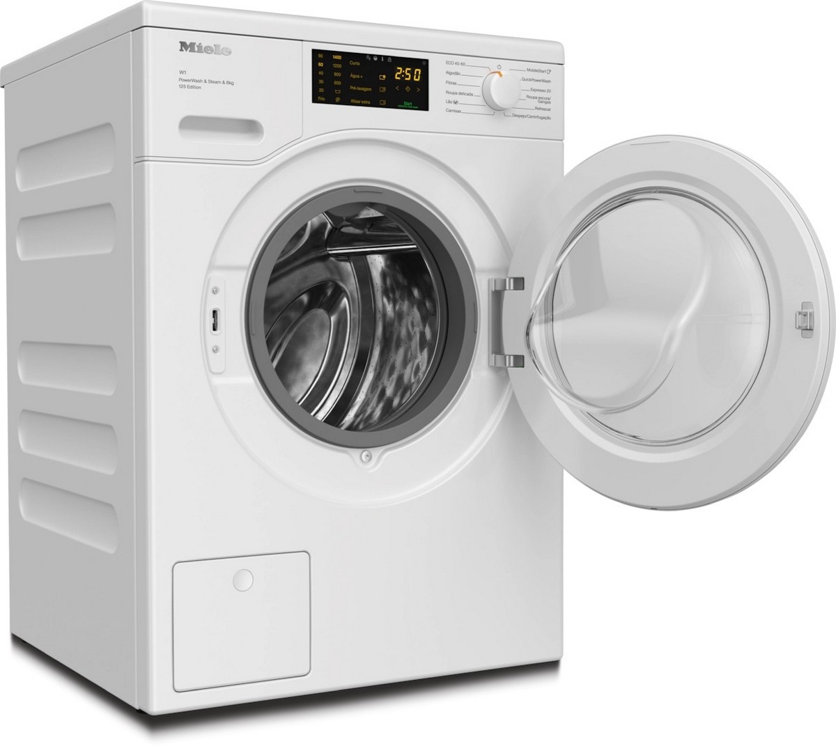 Máquina de Lavar Roupa Miele WCB380 WCS 125 Edition Carga Frontal W1 SteamCare e PowerWash de 8 Kg e 1400 rpm - Branco Branco-2