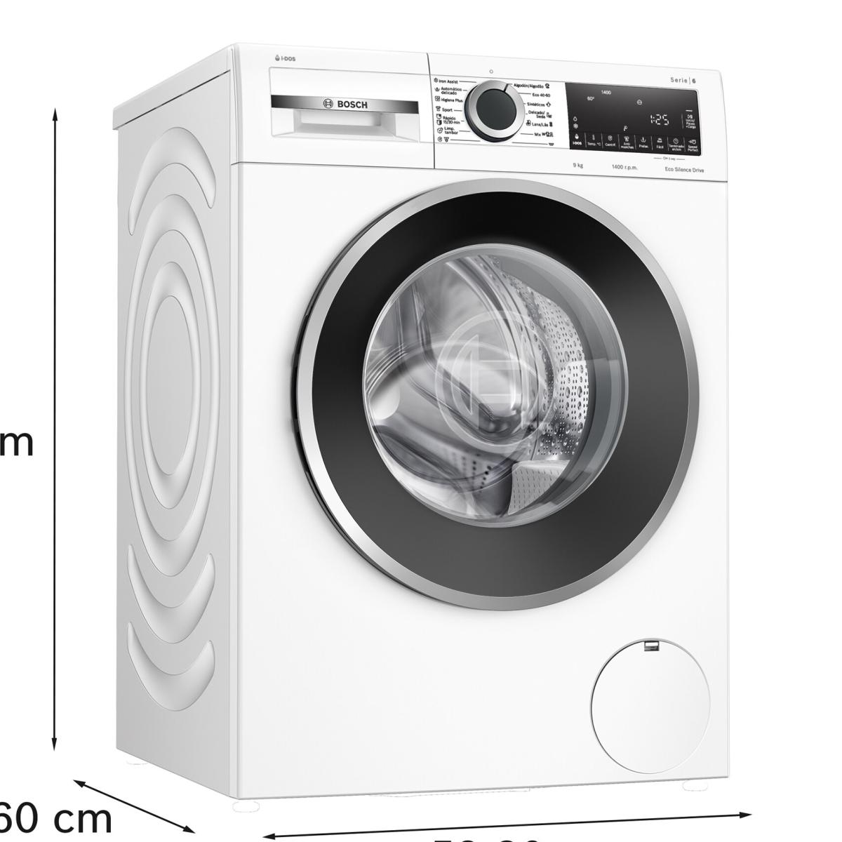 Máquina de Lavar Roupa Bosch Serie 6 WGG244F1ES i-DOS Carga Frontal de 9 Kg e 1400 rpm - Branco Branco-2